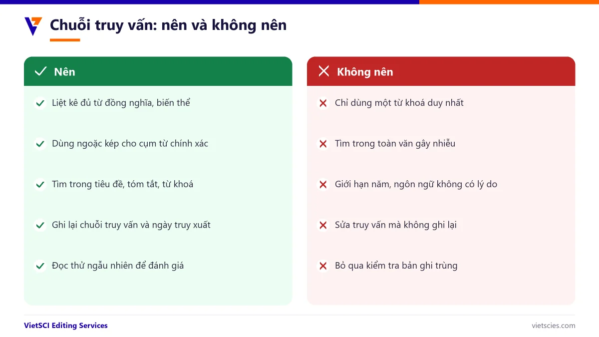 Nên và không nên khi xây dựng chuỗi truy vấn