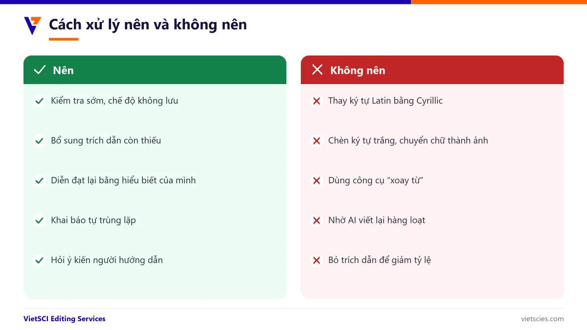 Nên và không nên khi giảm tỷ lệ trùng lặp